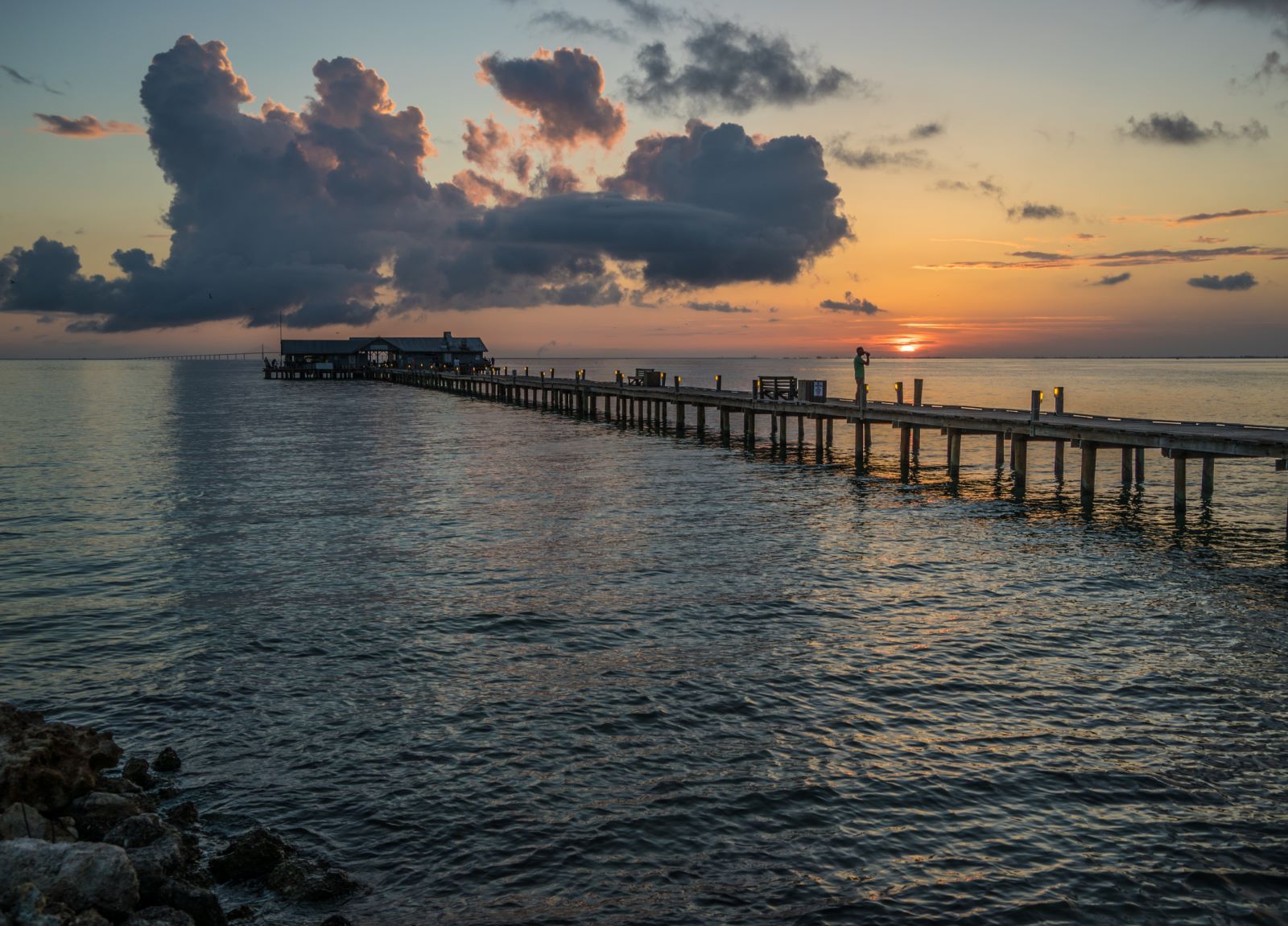 Sunset on Anna Maria Island pier